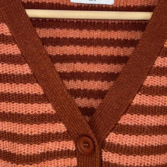 MODCLOTH Compania Fantastica Puff Sleeve Striped Cardigan Sweater - Picture 9 of 15